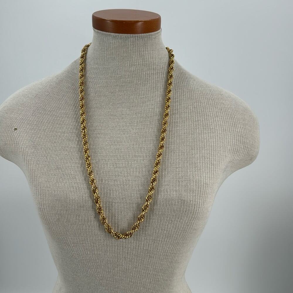 Vintage goldtone twisted chain necklace